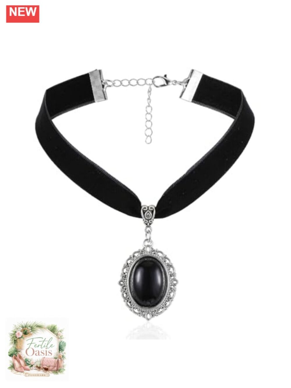 Black Velvet Victorian Choker Gothic Necklace